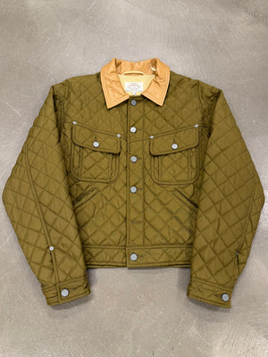 1990s Armani quilted cropped bomber jacket