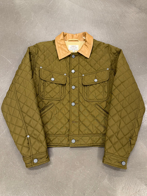 1990s Armani quilted cropped bomber jacket