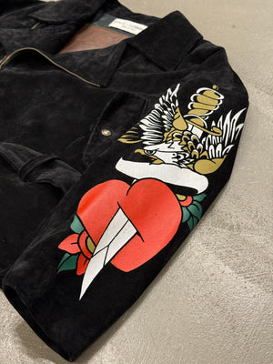 A/W1992 Dolce & Gabbana dragon tattoo runway leather jacket