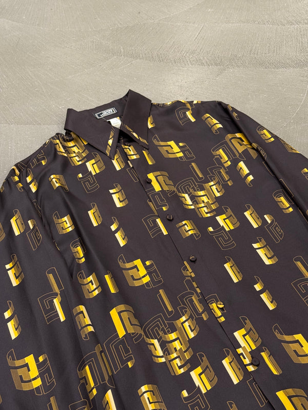 1990s Gianni Versace geometric silk shirt