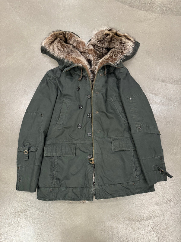 2010s Ermanno Scervino "Kanye" real marmot fur parka
