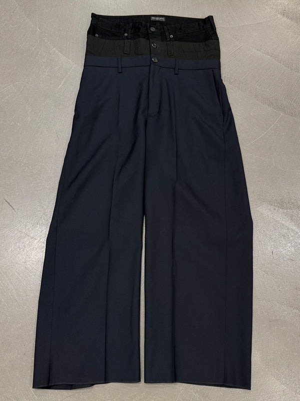 S/S2024 Balenciaga triple waist wide leg tailored pants