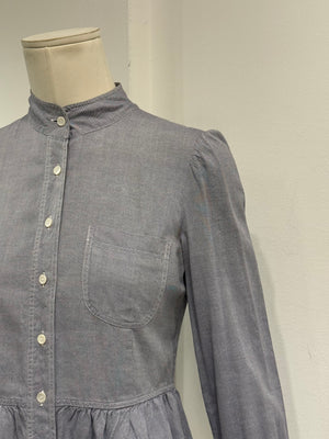A/W2001 Miu Miu runway flared hem cotton blouse