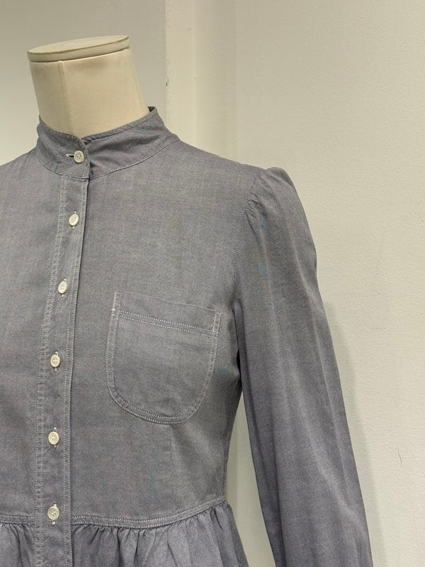 A/W2001 Miu Miu runway flared hem cotton blouse