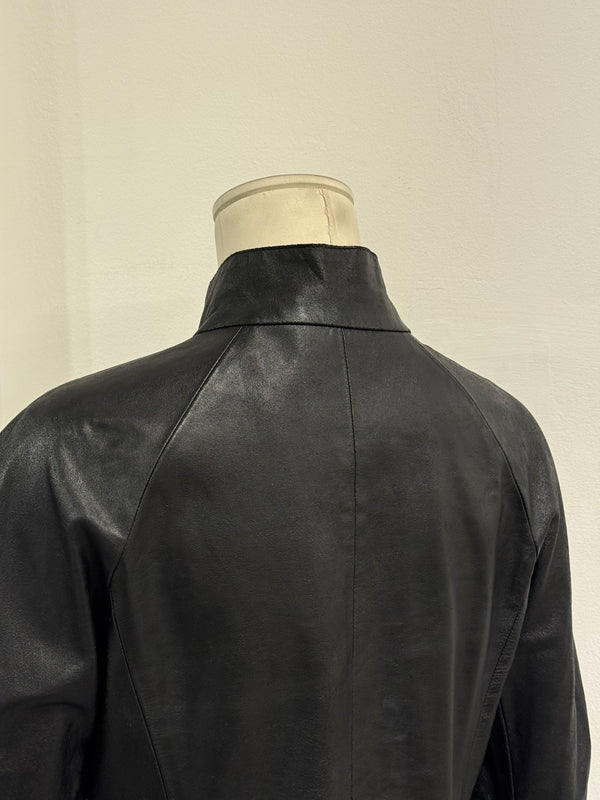 A/W2000 Paco Rabanne runway cut-out leather jacket