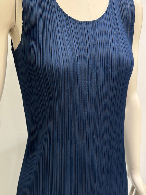 2000s Issey Miyake pleated stripe dress