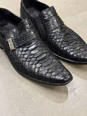 2000s Versace python loafers
