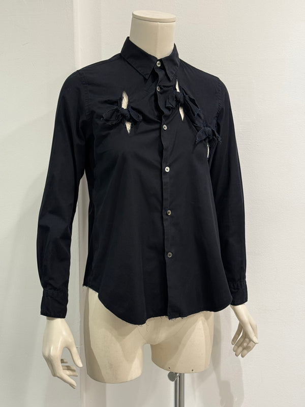 S/S2002 Comme des Garçons three bows slits shirt