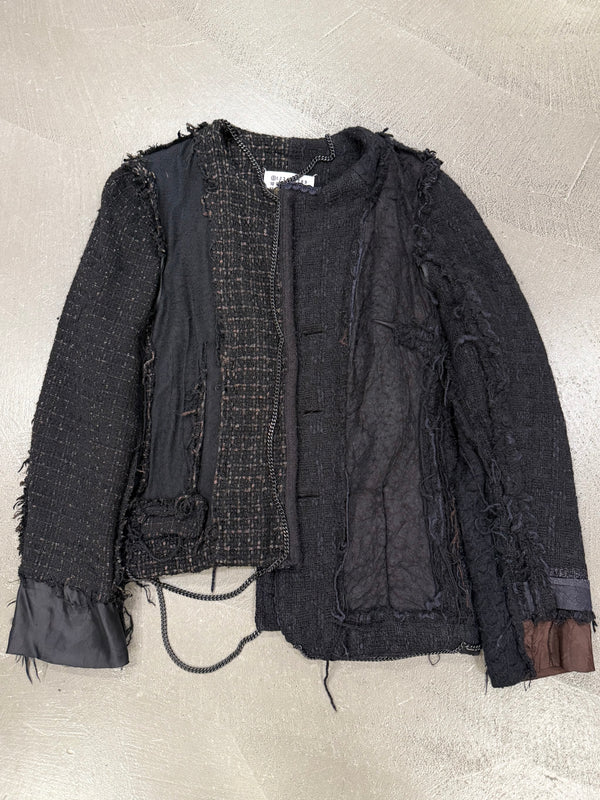 A/W2004 MAISON MARGIELA artisanal reconstructed jacket with metal chains