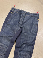 Load image into Gallery viewer, 2000s Prada double layer denim/Nylon flared pants
