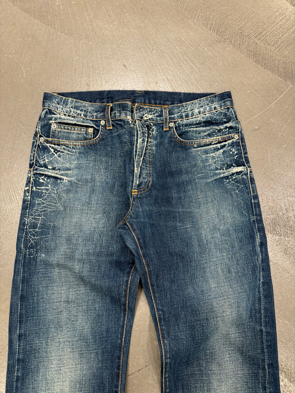 S/S2007 Dior by Hedi Slimane spiderweb jeans