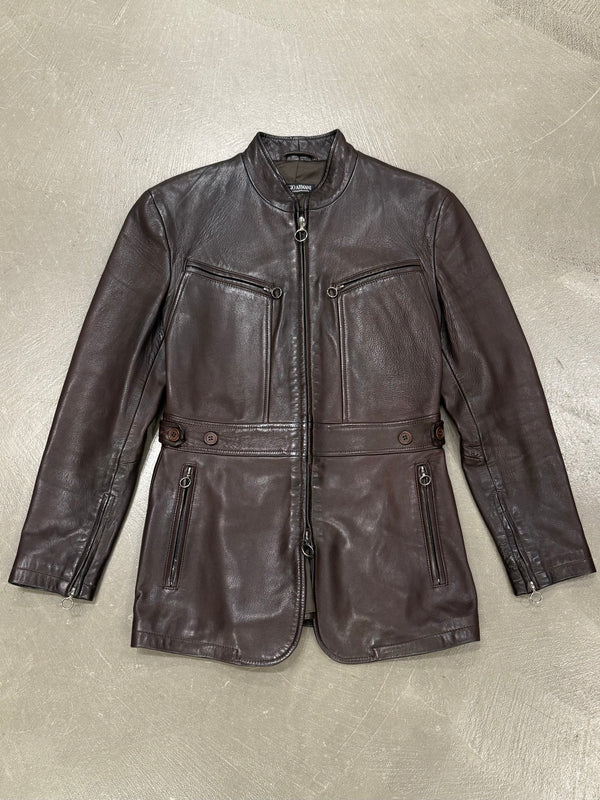 1990s Giorgio Armani moto biker leather jacket