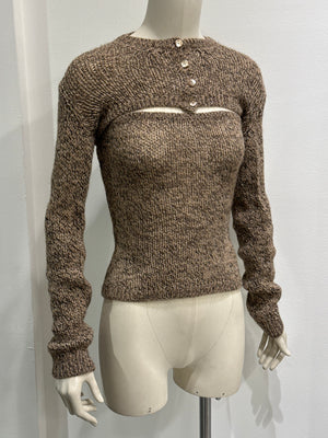 S/S1999 Dolce & Gabbana runway cropped cardigan + top set