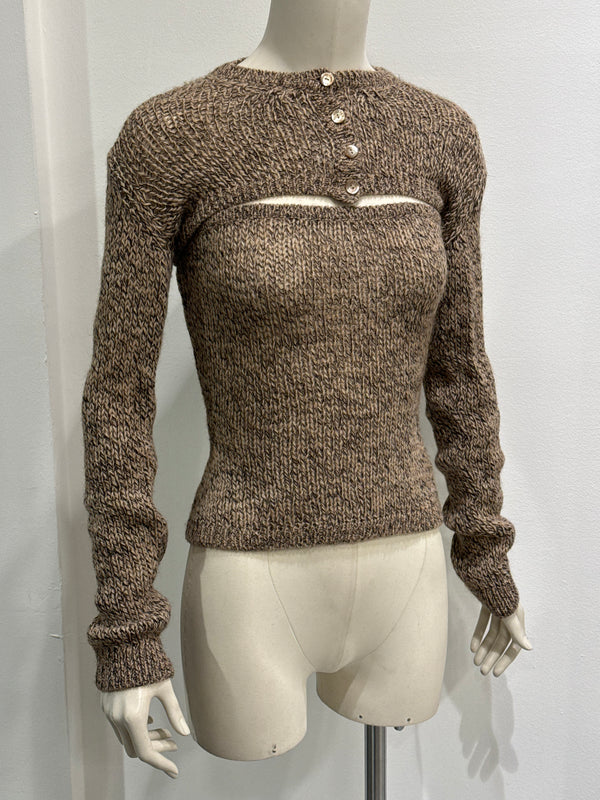 S/S1999 Dolce & Gabbana runway cropped cardigan + top set