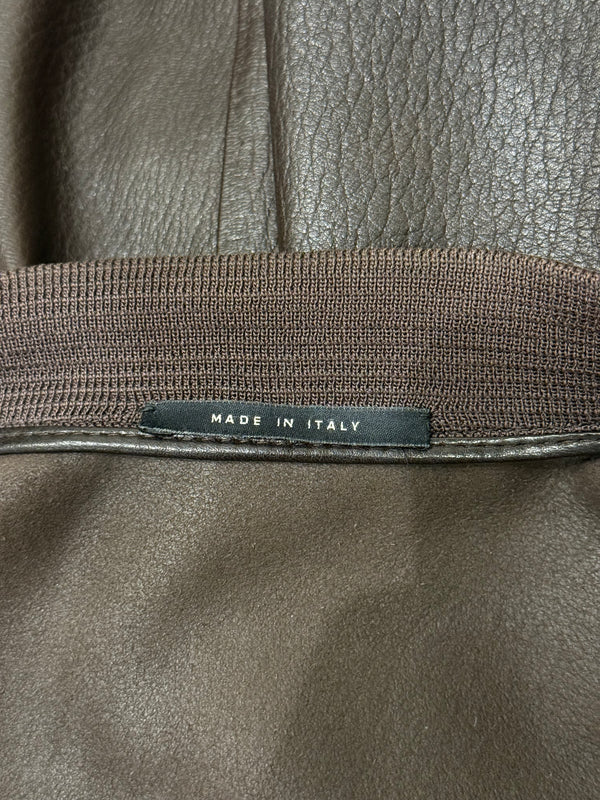 2000s Gucci by Tom Ford leather bomber jacket