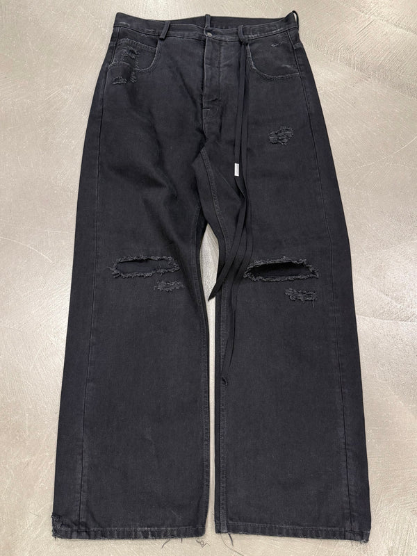 2020s Ann Demeulemeester distressed wide leg pants