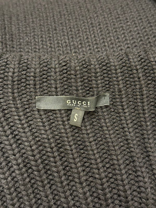 A/W2003 Gucci by Tom Ford ribbed bondage sweater with leather straps