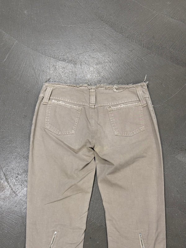 S/S2003 Dolce & Gabbana runway zipped distressed denim pants