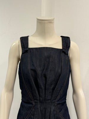 2000s Louis Vuitton denim midi dress