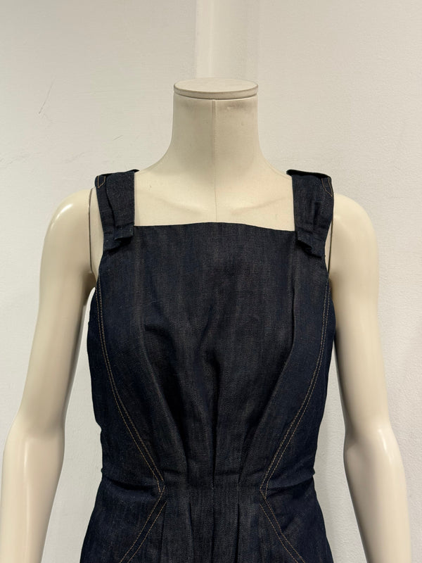 2000s Louis Vuitton denim midi dress