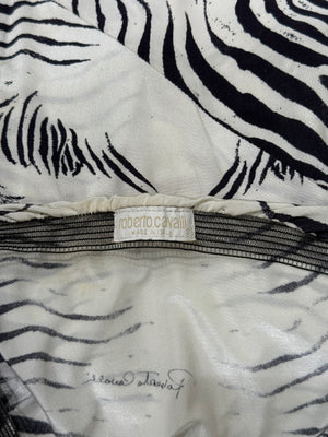 1999 Roberto Cavalli zebra print skirt