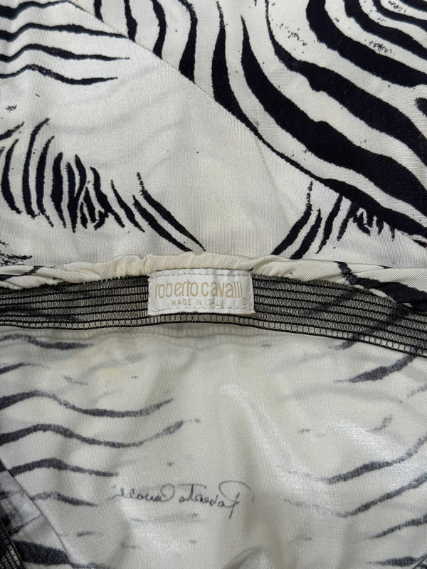 1999 Roberto Cavalli zebra print skirt
