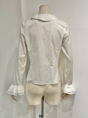 2000 Gucci by Tom Ford rouched asymmetrical shirt