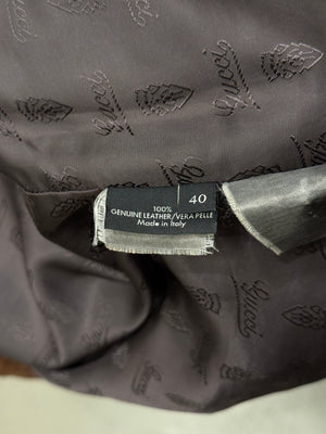 A/W2009 Gucci by Frida Giannini monogram suede multipocket bomber jacket