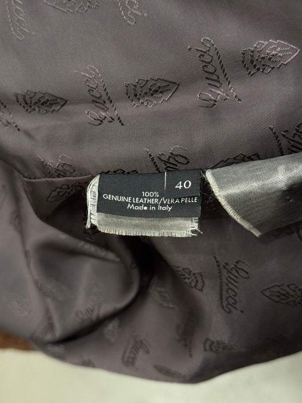 A/W2009 Gucci by Frida Giannini monogram suede multipocket bomber jacket