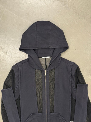 2010s Givenchy by Riccardo Tisci paneled mesh hoodie