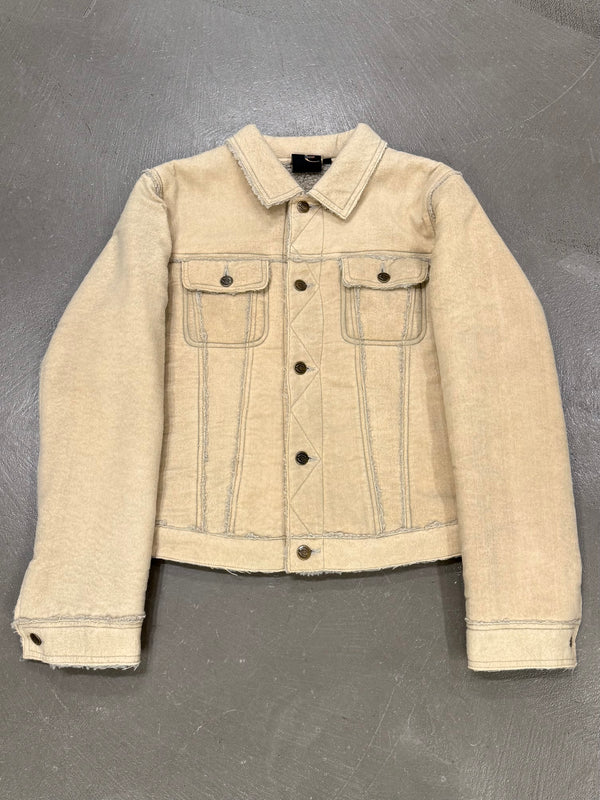 2000s Cavalli faux shearling trucker jacket