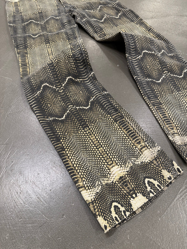 2000s Roberto Cavalli snake illusion pants