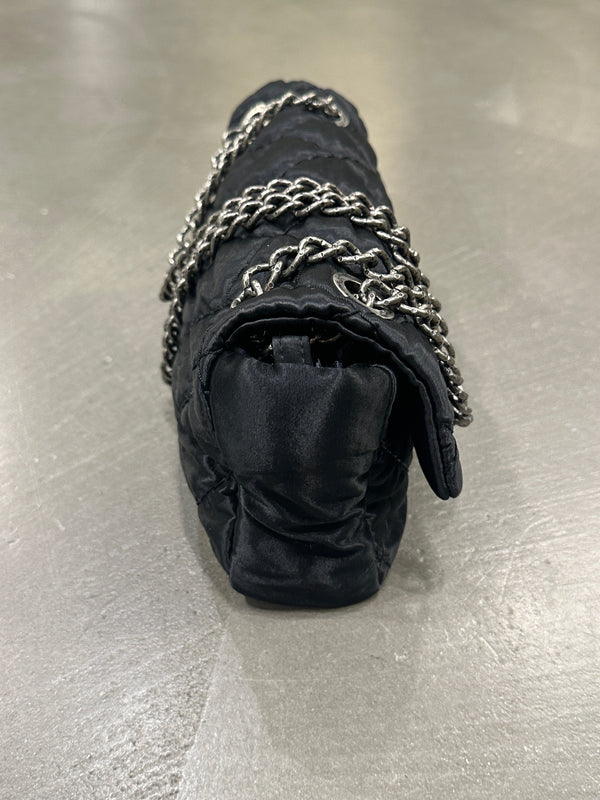 2009-2010 Chanel Single Flap chain satin bag