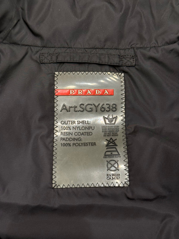 2000s Prada puffer moto jacket