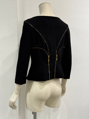 2000s Versace structured triple-zip jacket
