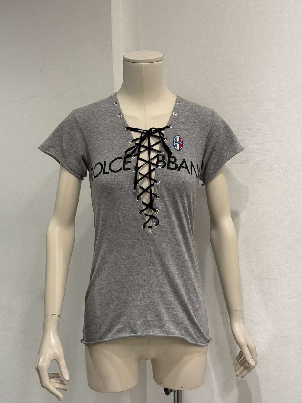 A/W2003 Dolce & Gabbana runway lace-up top
