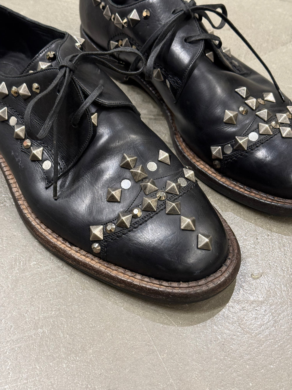 2000s Dolce & Gabbana studded metal derby