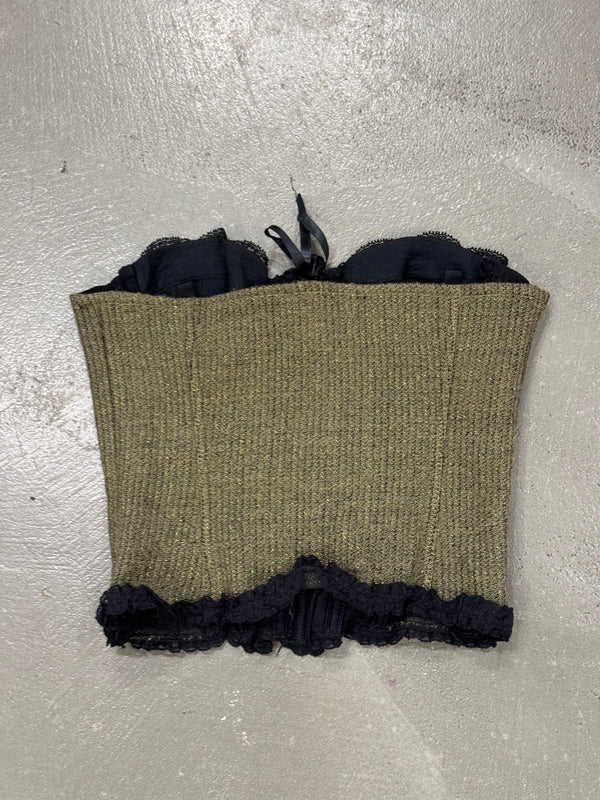 1990s Moschino wool lace corset