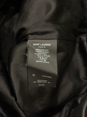 2019 Saint Laurent leather trucker jacket