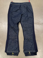 Load image into Gallery viewer, 2000s Prada double layer denim/Nylon flared pants
