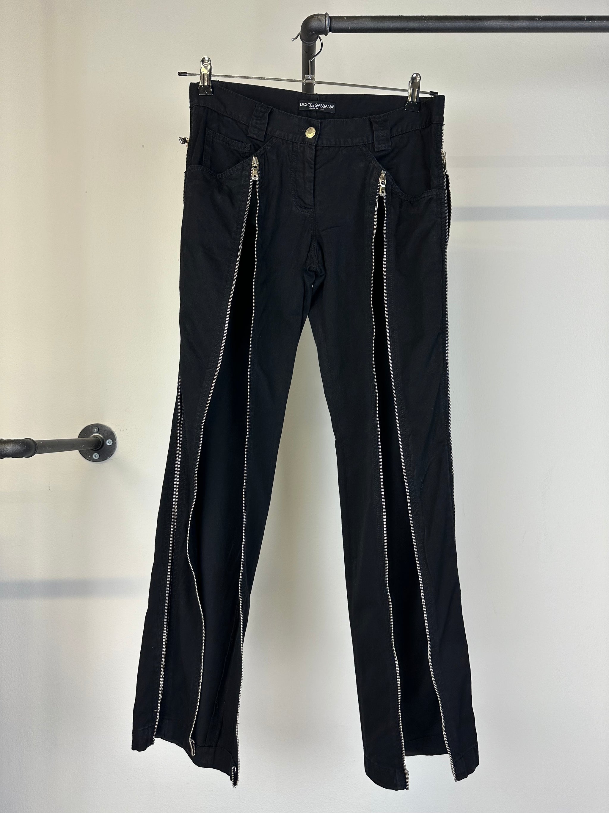 2000s DOLCE&GABBANA taped detail pants