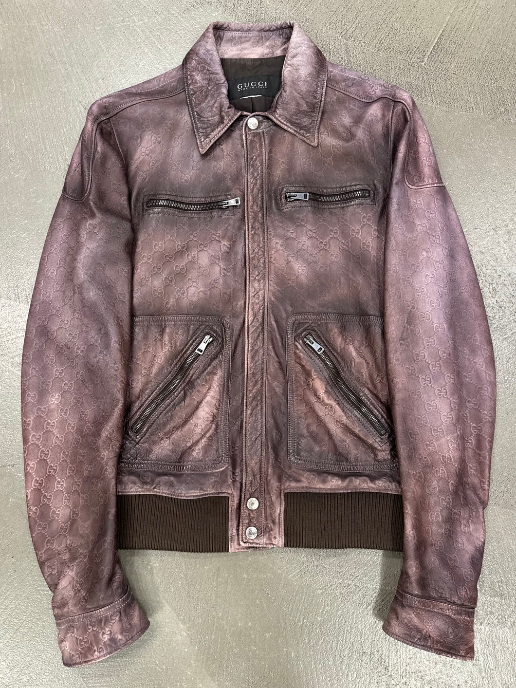 2010s Gucci “Guccissima” monogram leather jacket
