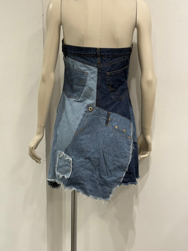 2000s Dolce & Gabbana patchwork mini dress