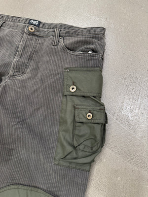 A/W2004 Dolce & Gabbana double layered hybrid combat cargo pants