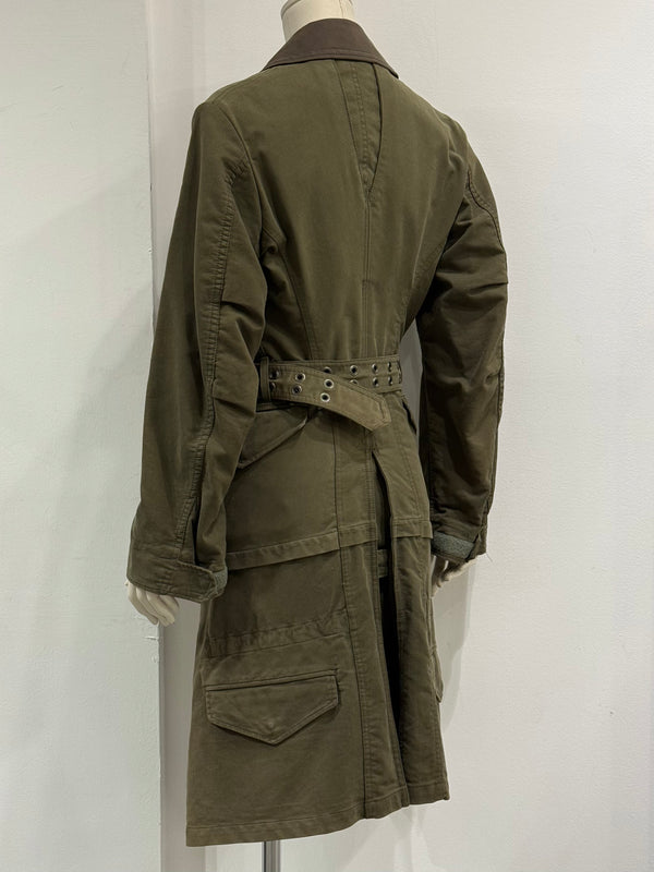 A/W2006 Junya Watanabe deconstructed military coat with belted waist