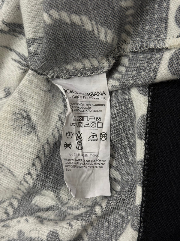 F/W 2016 Dolce & Gabbana Western-print Piqué Polo Shirt