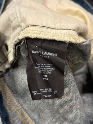 2013 Saint Laurent by Hedi Slimane mid-wash denim pants