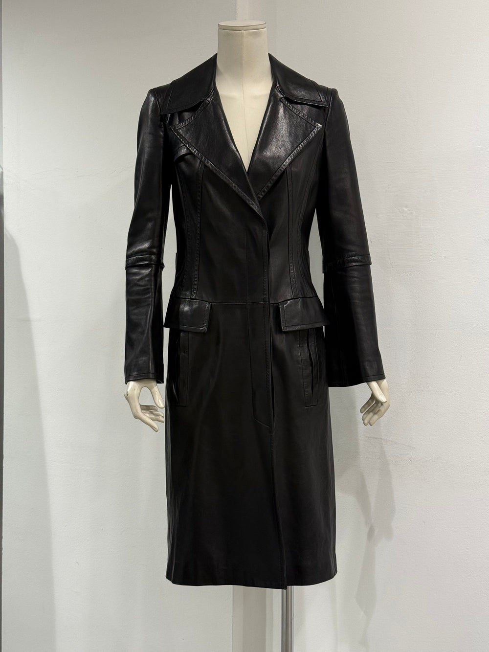 2004 Gucci by Tom Ford leather trench coat