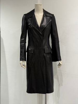 2004 Gucci by Tom Ford leather trench coat