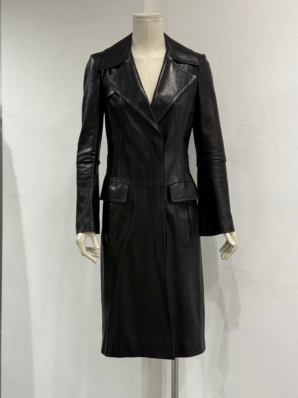 2004 Gucci by Tom Ford leather trench coat
